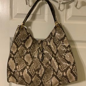 Talbots Python Leather Handbag Large